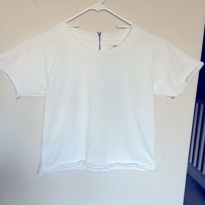 Madewell Women’s Top - Frayed edges and zipper back